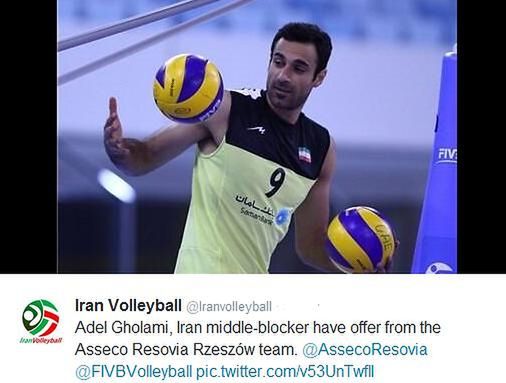 Czy Adel Gholami dołączy do zespołu Asseco Resovii? (fot: Twitter)