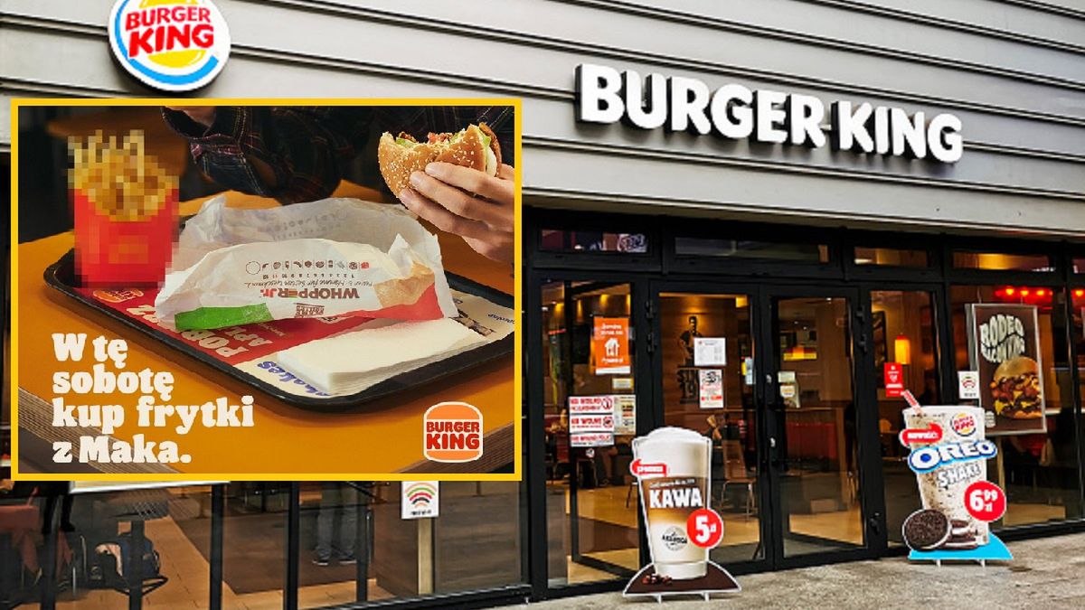Burger King oferuje darmową kanapka za kupno frytek konkurencji