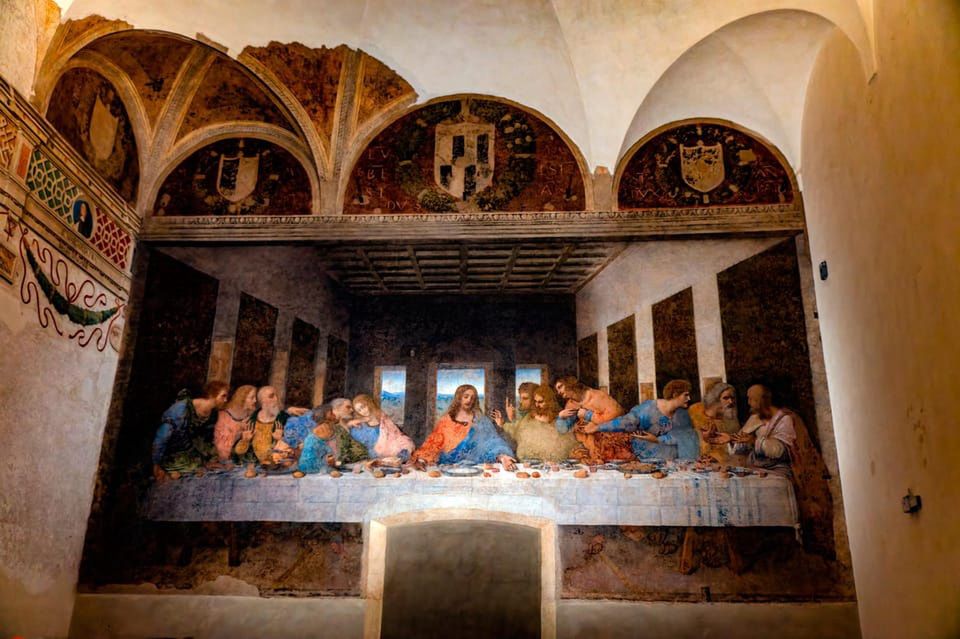 Fresk da Vinci w Santa Maria delle Grazie w Mediolanie