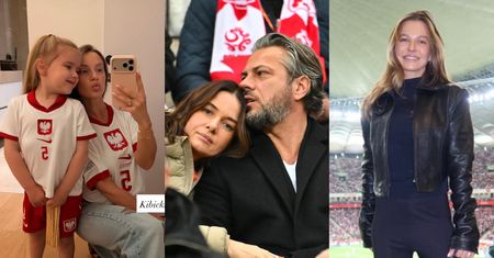 Znane osobistości kibicują piłkarzom: Julia Bednarek, Anna Lewandowska z córkami, Olivier Janiak z żoną (ZDJĘCIA)