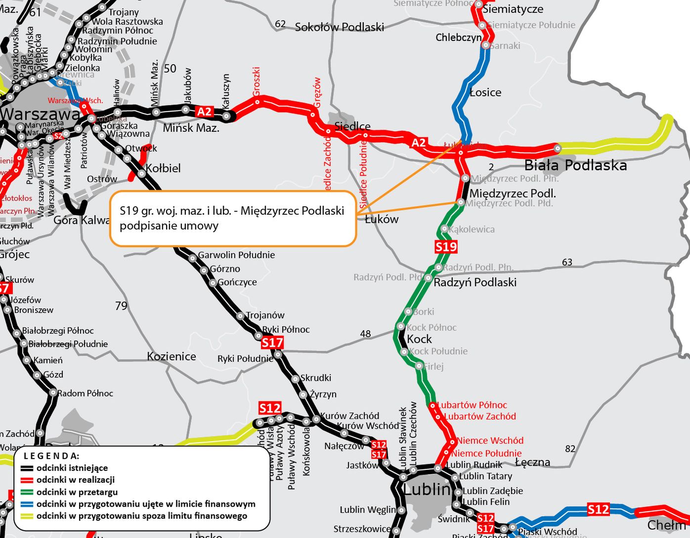Mapa realizacji inwestycji