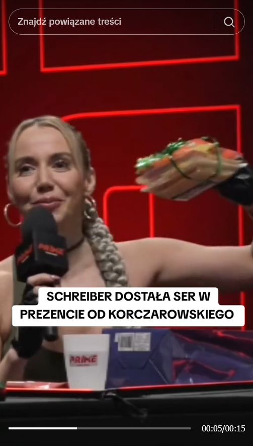 Piotr Korczarowski oddał Mariannie Schreiber sery