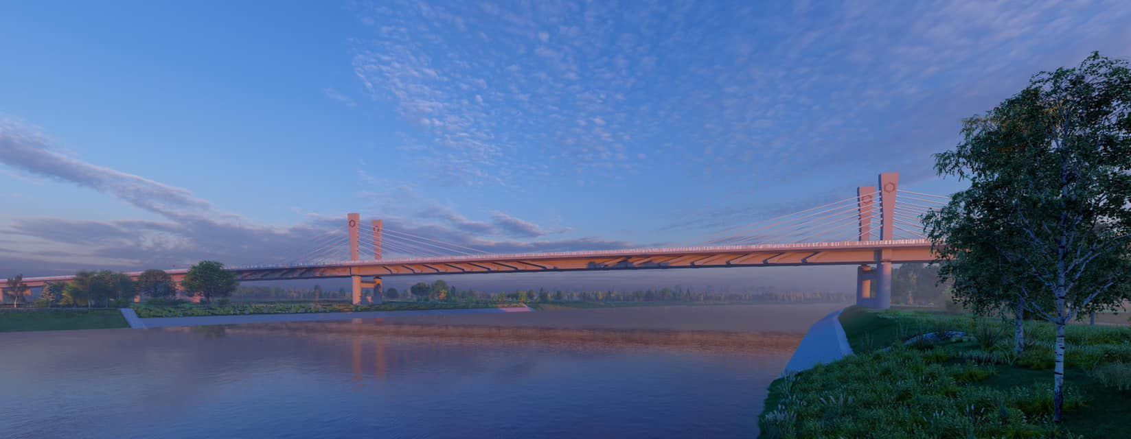 Wizualizacja nowego mostu na rzece San