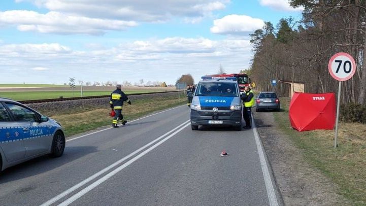 Tragiczny wypadek w Żabnie niedaleko Chojnic. 