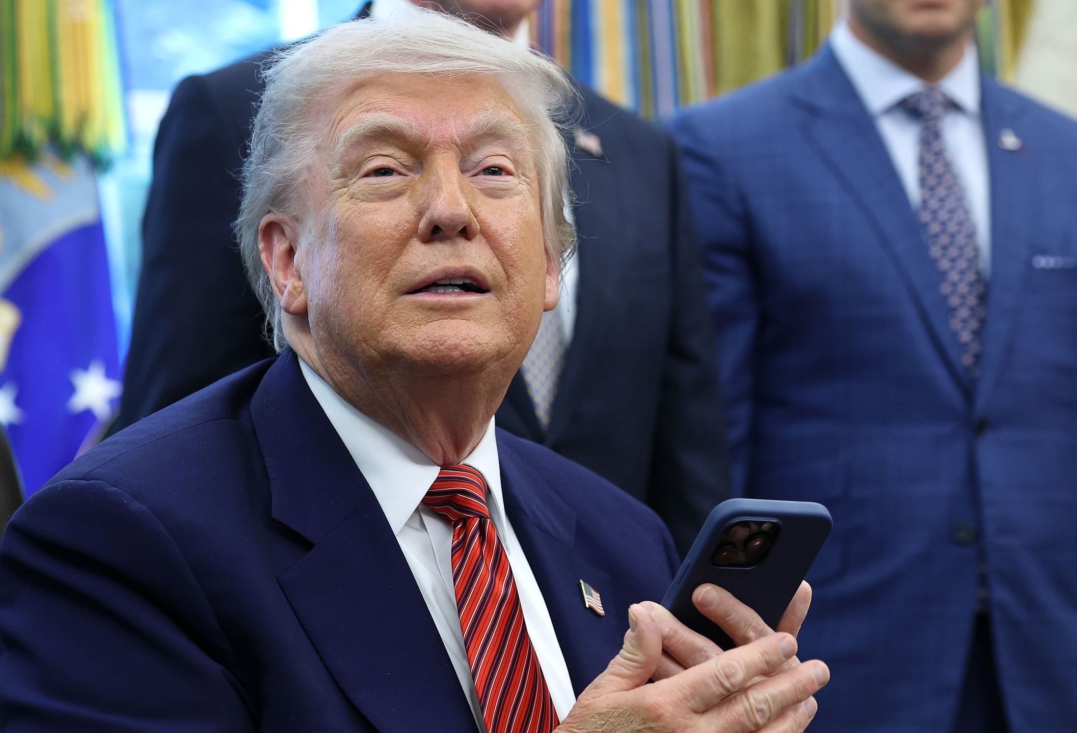 WASHINGTON, DC - MAY 23: U.S. President Donald Trump speaks after signing executive orders in the Oval Office of the White House May 23, 2025 in Washington, DC. President Trump signed executive orders related to the nuclear power industry.  (Photo by Win McNamee/Getty Images)