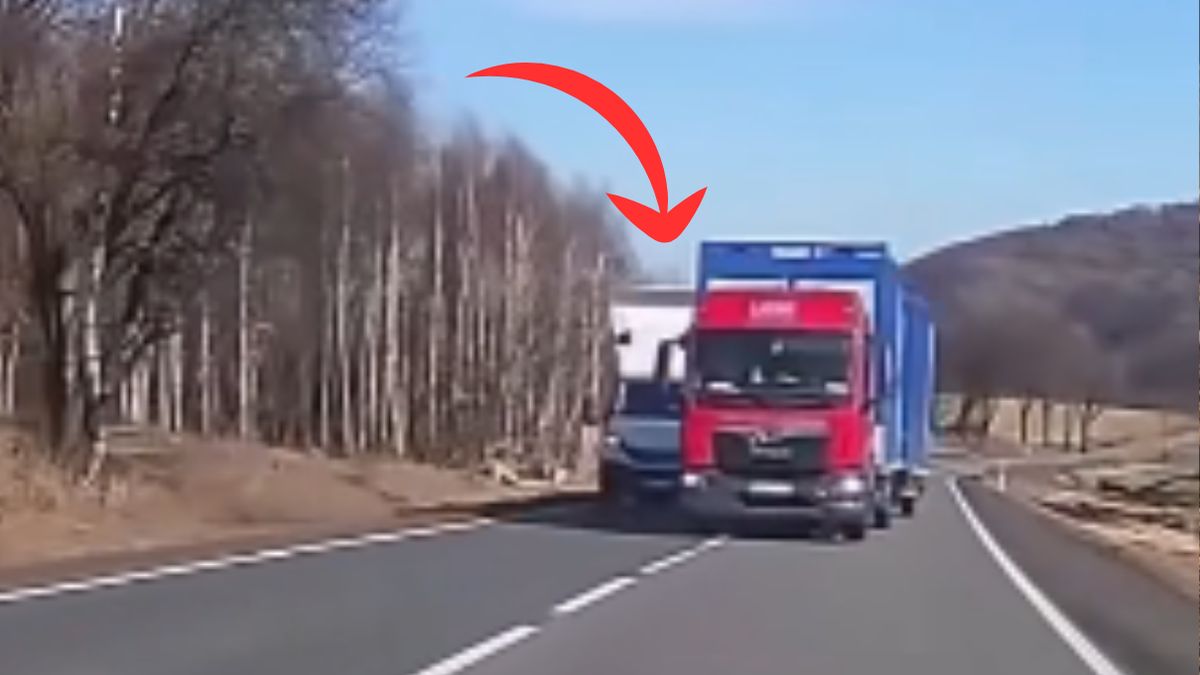 Kierowca wyprzedzał na czołówkę