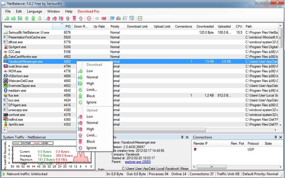 NetBalancer Free – przydatna aplikacja do zarządzania łączem internetowym 2