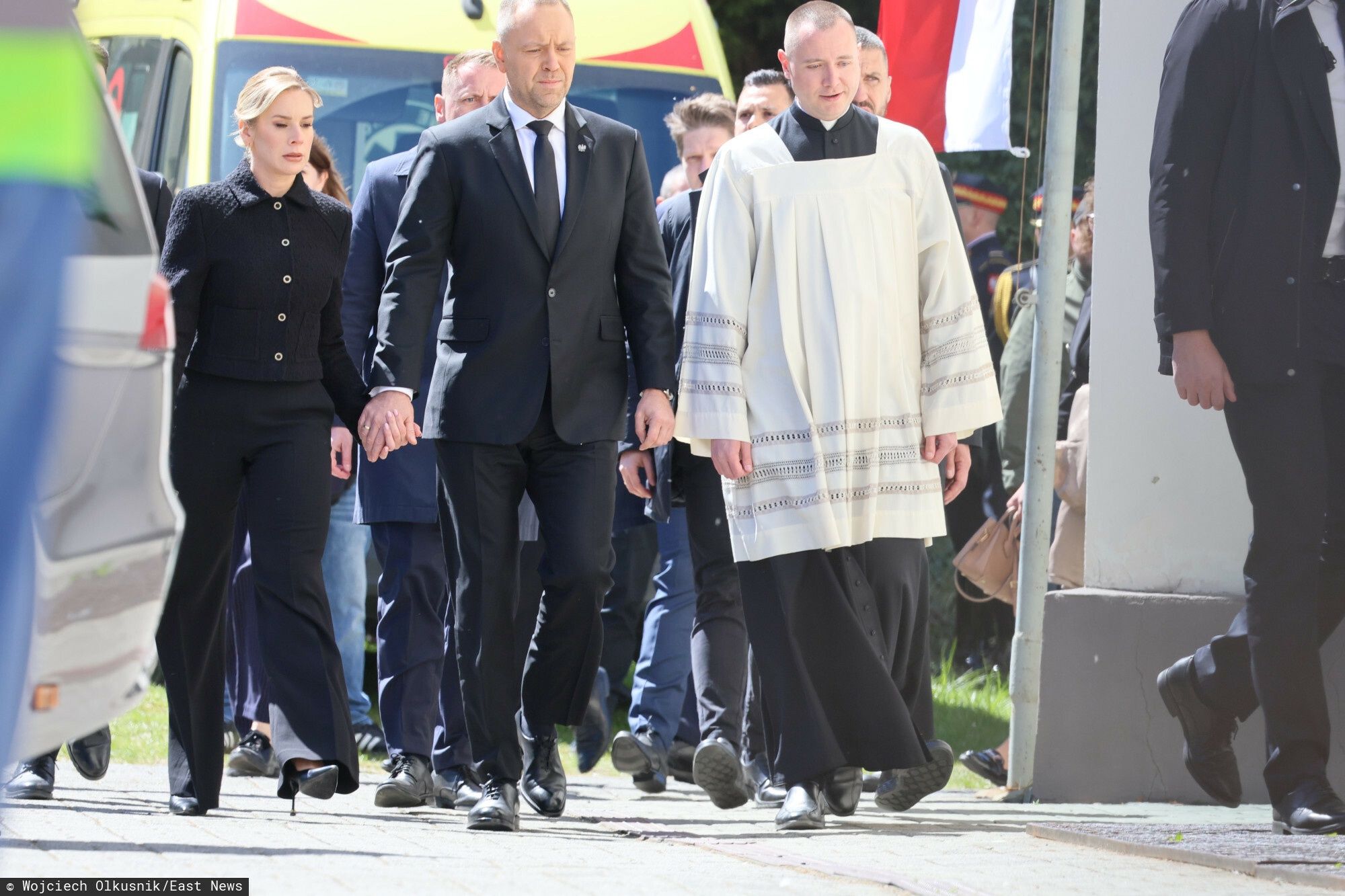 Para prezydencka na pogrzebie Łukasza Litewki