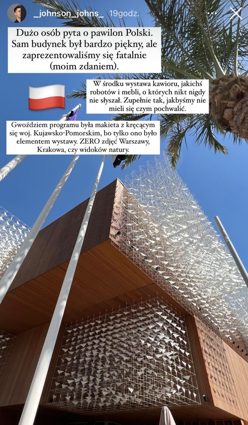 Jan Kietliński na wystawie EXPO 2020 w Dubaju