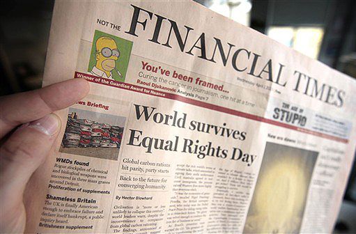 Przed G20 po Londynie krąży podróbka "Financial Times"