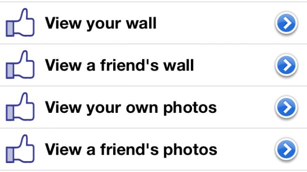 Facebookowe skróty na pulpicie iPhone'a 1