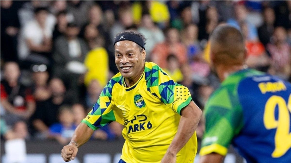 Ronaldinho w czasie meczu pokazowego