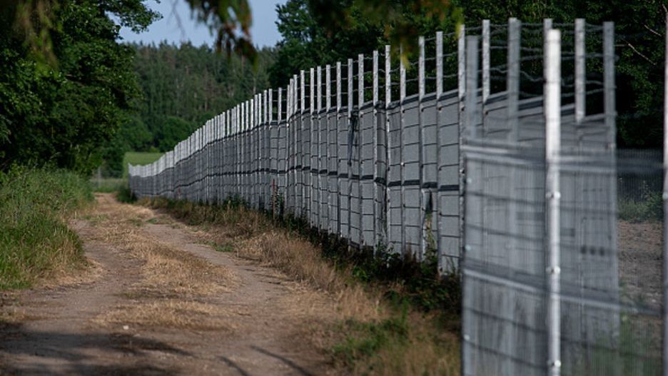 Mur na granicy białorusko-litewskiej 