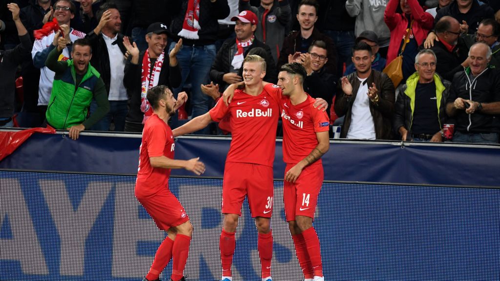 Getty Images / Philippe Crochet/ Photonews / Na zdjęciu: Erling Haland (w środku)