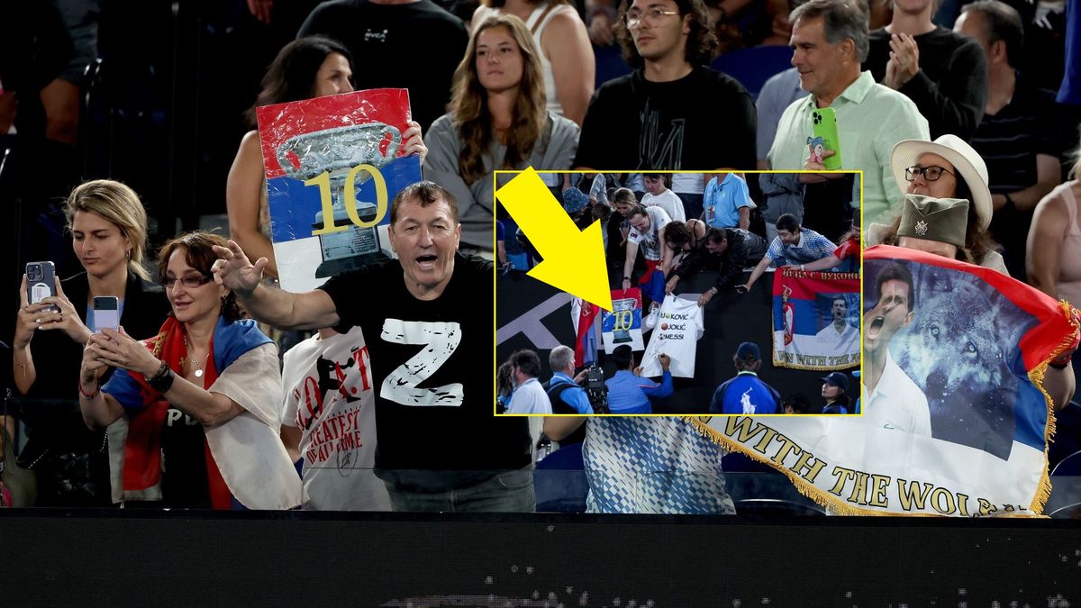Zdjęcie okładkowe artykułu: PAP/EPA / FAZRY ISMAIL / LUKAS COCH / Na zdjęciu: Novak Djoković i kibic na jego meczu w koszulce z literą Z