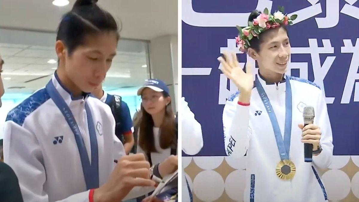 YouTube / TVBS NEWS / Powitanie Lin Yu-Ting na lotnisku w Taoyuan