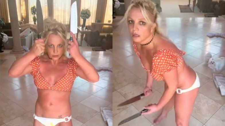 Britney Spears nie przestaje szokować swoich fanów. Na nowym filmiku zaprezentowała układ taneczny w trakcie którego wymachiwała nożami