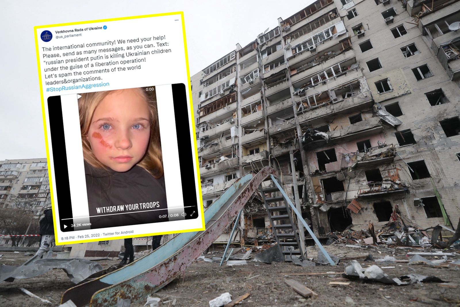 Wstrząsające nagranie. "Prezydent Rosji Putin zabija ukraińskie dzieci"