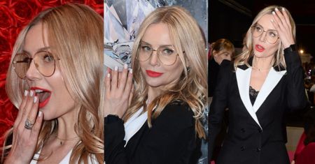 Agnieszka Woźniak-Starak "subtelnie" reklamuje lakiery do paznokci na targach beauty