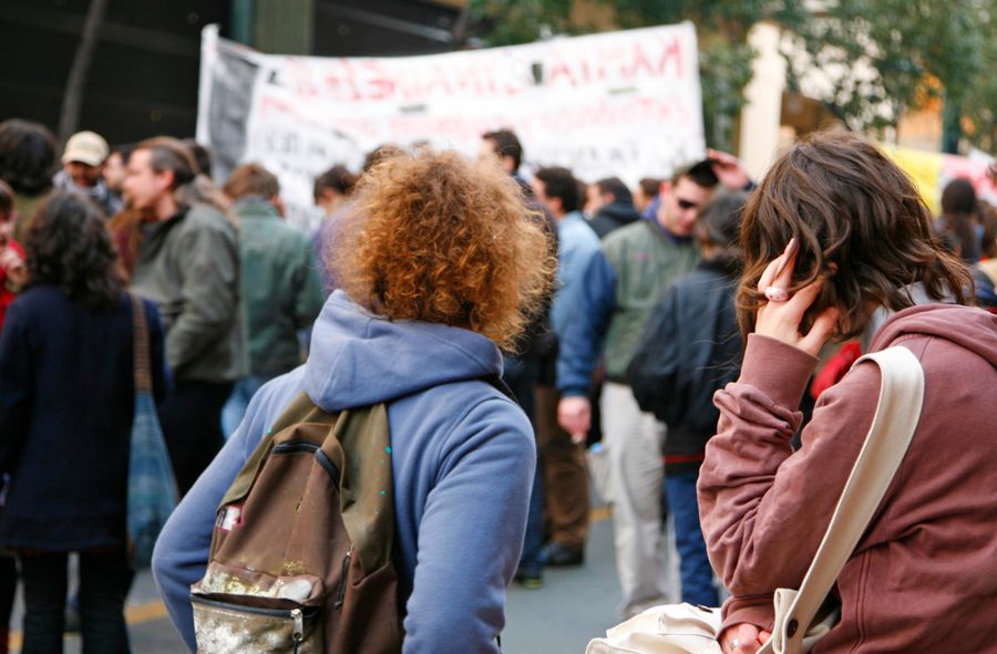 Protests at the Ministry of Education