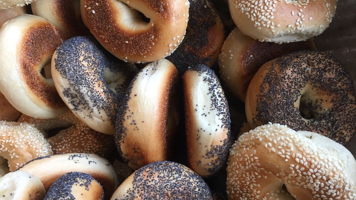 Full Frame Shot Of BagelsDana Lazarus-Casd / EyeEmBackgrounds, Bagel, Baked, Baked Pastry Item, Bread, Close-Up, Day, Food, Food And Drink, Freshness, Full Frame, Indoors, Large Group Of Objects, No People, Poppy Seed, Seed, Still Life, Horizontal Image