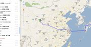 Jak dojechać z Chin do Japonii według Google Maps?