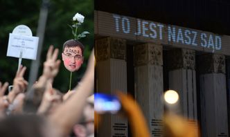 Tak wyglądała demonstracja pod Sądem Najwyższym: "Powstrzymajmy zamach stanu"