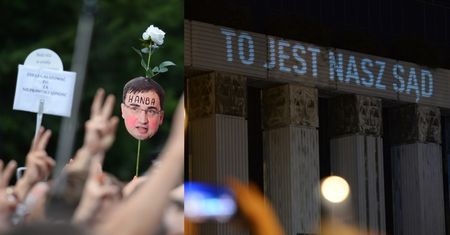 Tak wyglądała demonstracja pod Sądem Najwyższym: "Powstrzymajmy zamach stanu"