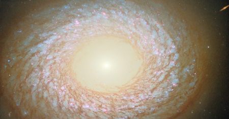 Tajemnicza galaktyka NGC 2775. Nie jest spiralna, ani eliptyczna