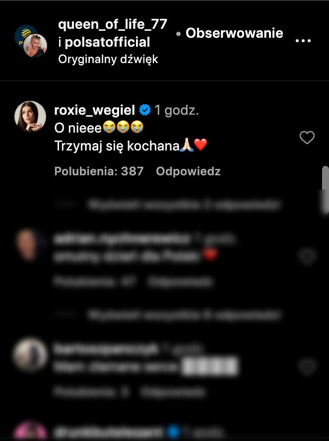 Roksana Węgiel reaguje na rezygnację Dagmary Kaźmierskiej z "TzG"