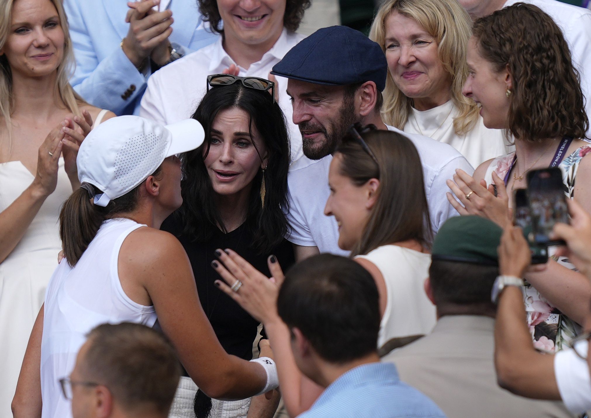 Courteney Cox i Iga Świątek