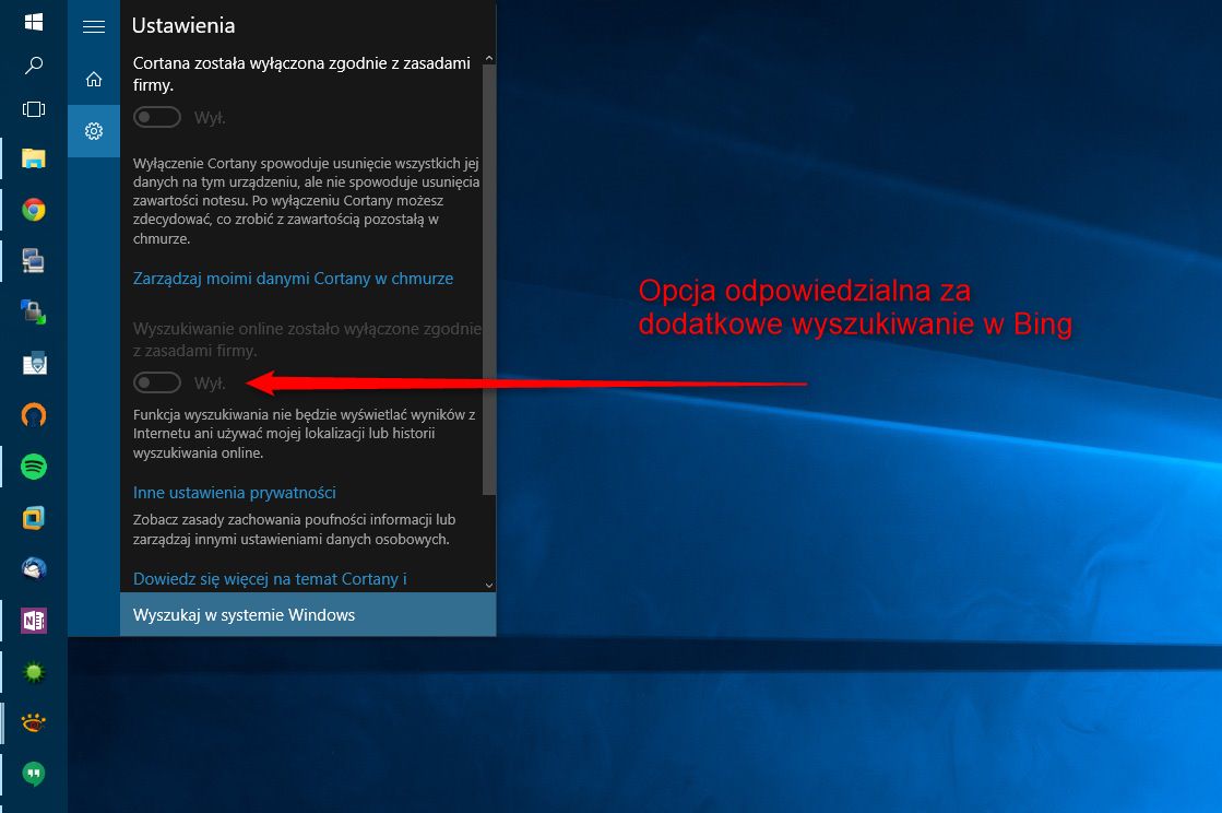 Podstawowe ustawienia wyszukiwarki