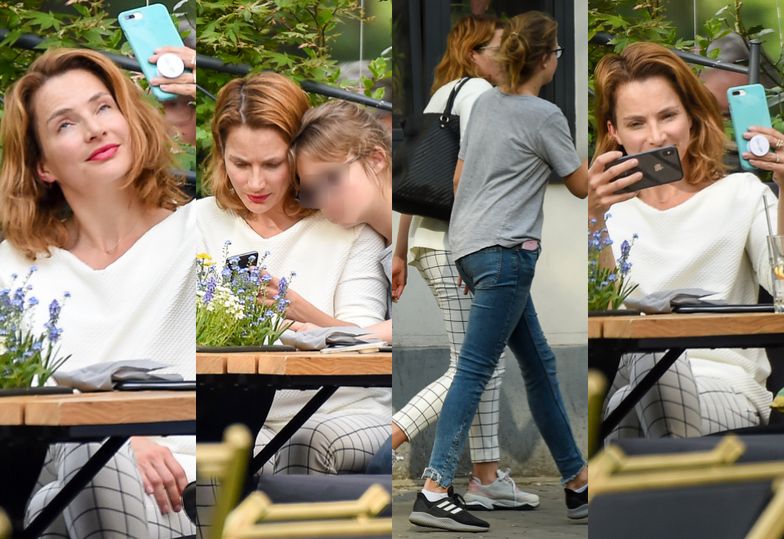 Anna Dereszowska spędza czas z córką, siedząc z nosem w telefonach