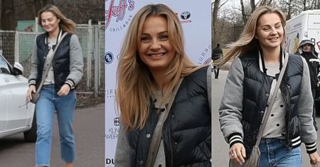 Pogodna Socha wbija na ściankę w towarzystwie ochroniarza