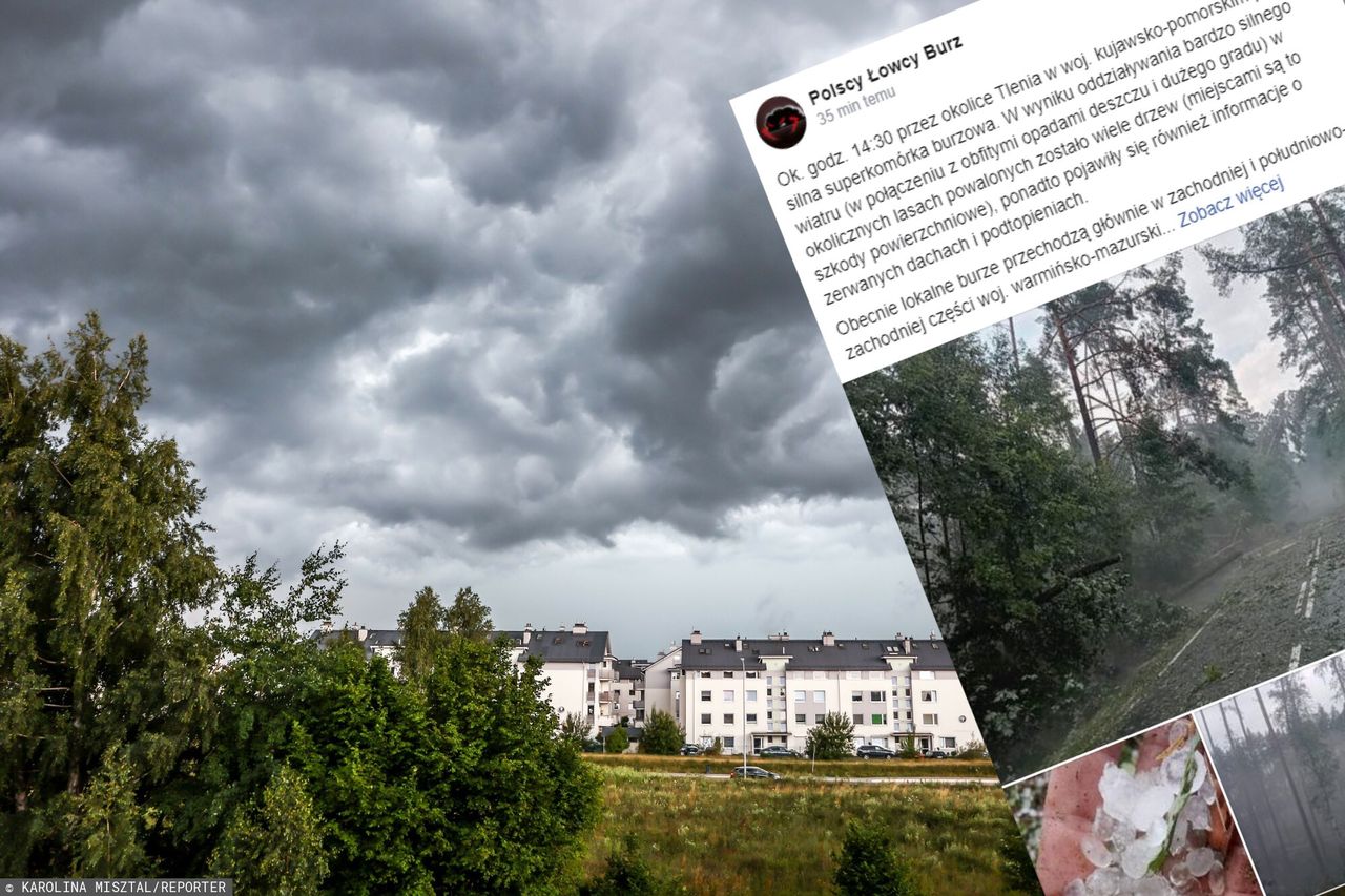 Burze w środę przechodzą nad niemal całą Polską 