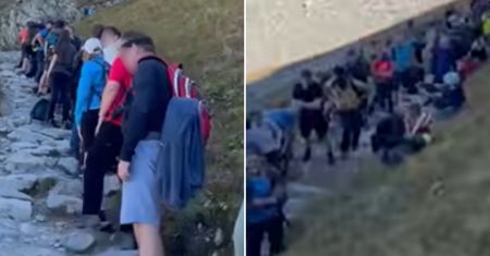 Utknęła w ogromnej kolejce. Sznur ludzi bez końca w Tatrach