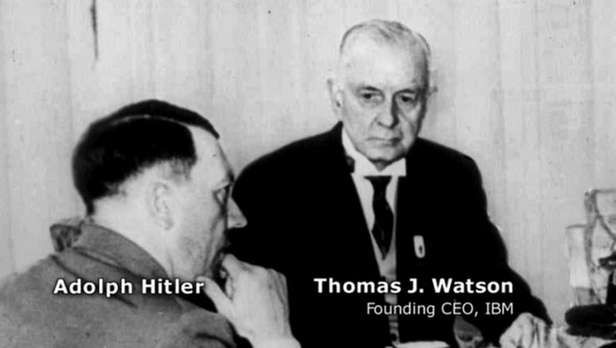 CEO IBM-u Thomas Watson na spotkaniu z Adolfem Hitlerem