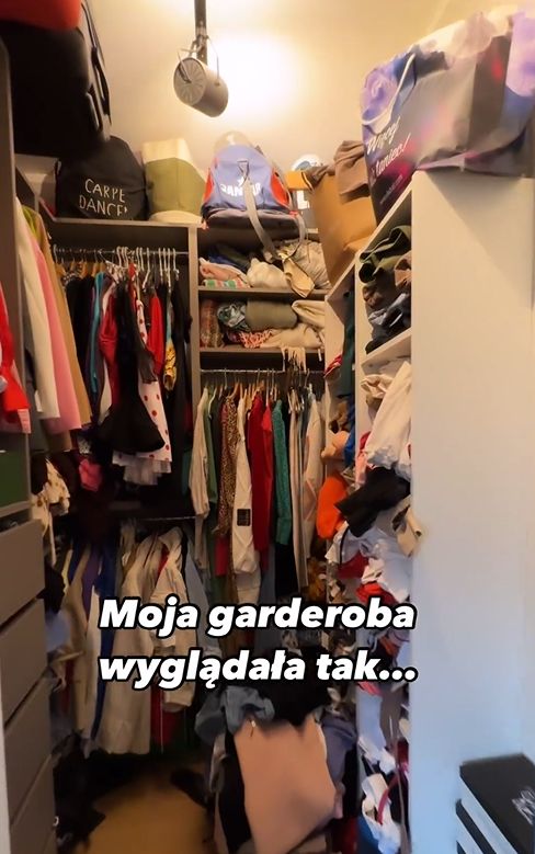 Agnieszka Kaczorowska pokazała bałagan w szafie