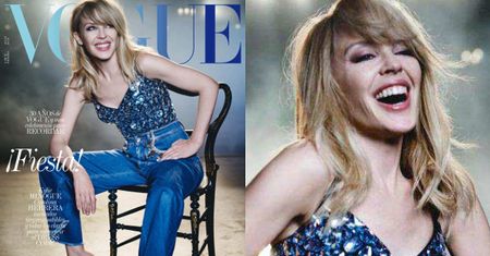 Dziewczęca Kylie Minogue w sesji dla hiszpańskiego "Vogue'a"