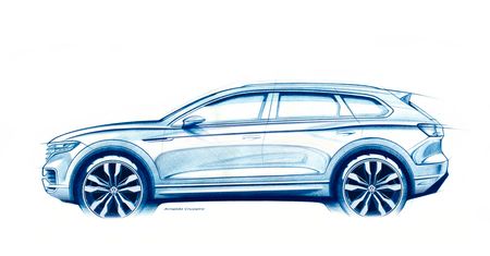 Pierwszy szkic nowego Volkswagena Touarega. Będzie miał geny Porsche