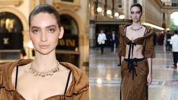 27-letnia CÓRKA Paula Walkera ODSŁANIA BRZUCH na pokazie Vogue w Mediolanie (FOTO)