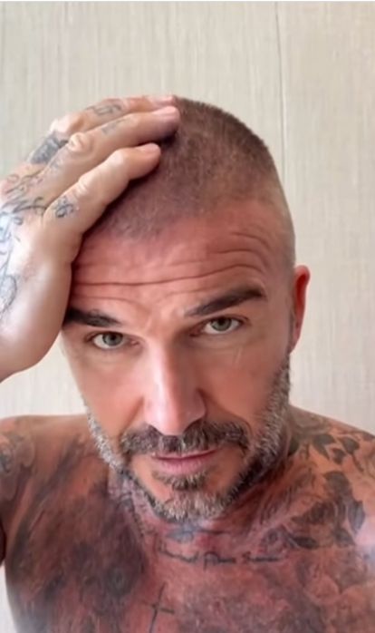 David Beckham zaliczył wpadkę podczas golenia włosów