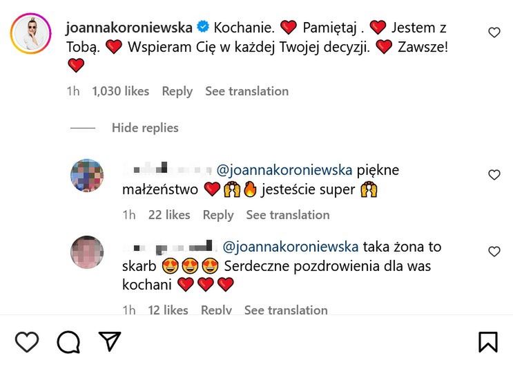 Komentarz Joanny Koroniewskiej rozczulił internautów