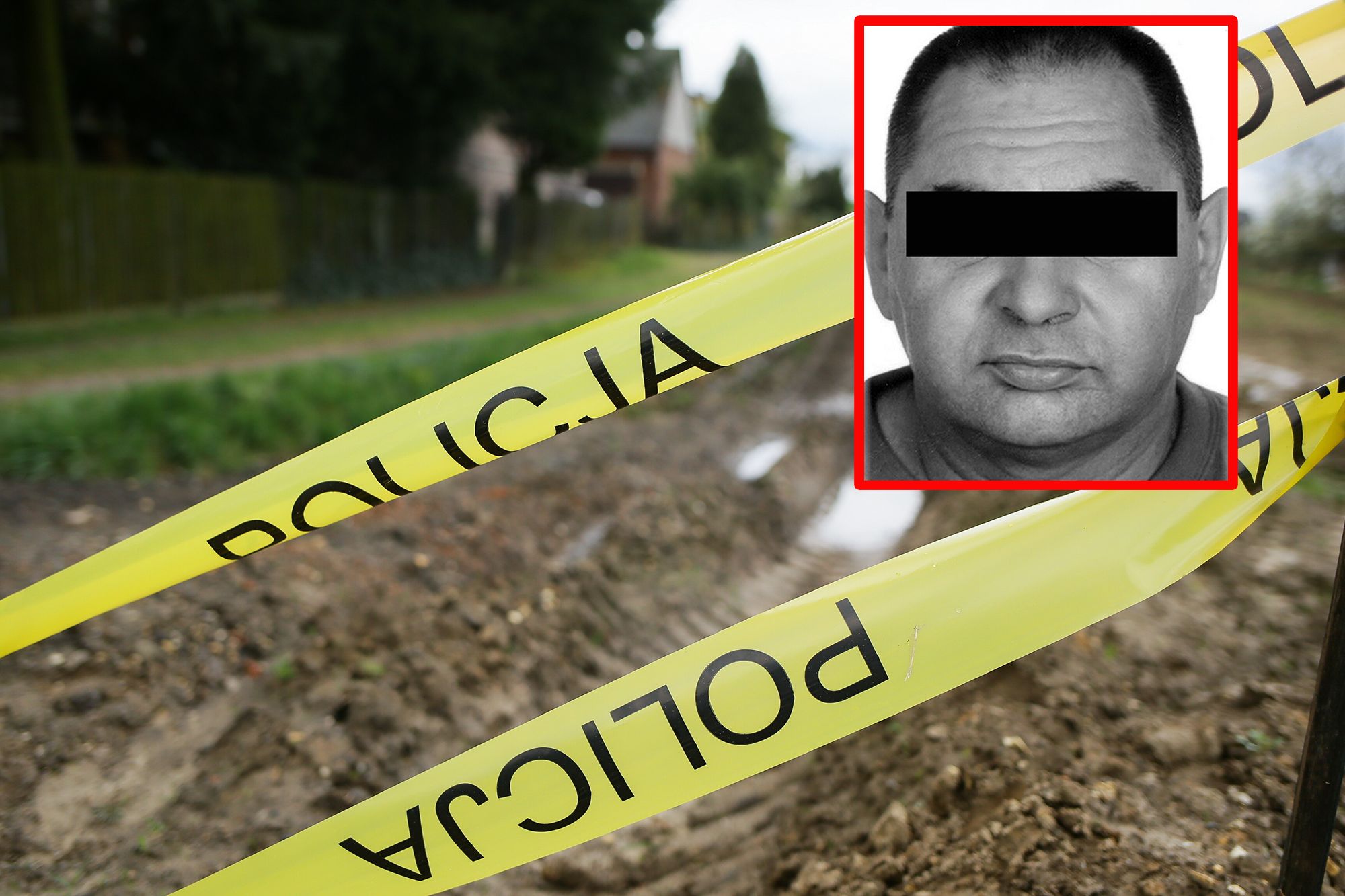 Spytkowice (pow. wadowicki), 04.04.2024. Taśma policyjna przed domem jednorodzinnym w Spytkowicach, w którym dzień wcześniej odnaleziono ciała dwóch kobiet, 4 bm. 73-letnia matka i jej 48-letnia córka zostały zamordowane. Śledczy znaleźli siekierę, która może być narzędziem zbrodni. Trwają poszukiwania podejrzanego o zabójstwo, 54-letniego Mirosława Marka. (mr) PAP/Jarek Praszkiewicz ***Zdjęcie do depeszy PAP pt. Małopolskie/ Prokuratura: dwie kobiety w Spytkowicach zamordowano*** 