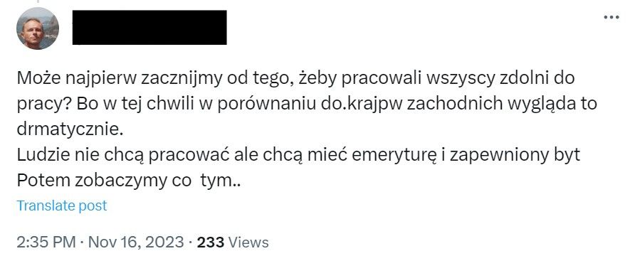 Ludzie nie chcą pracować...