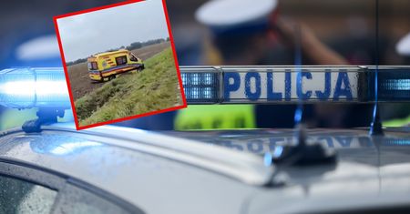 Karetka dachowała na śliskiej drodze. Dwaj ratownicy w szpitalu