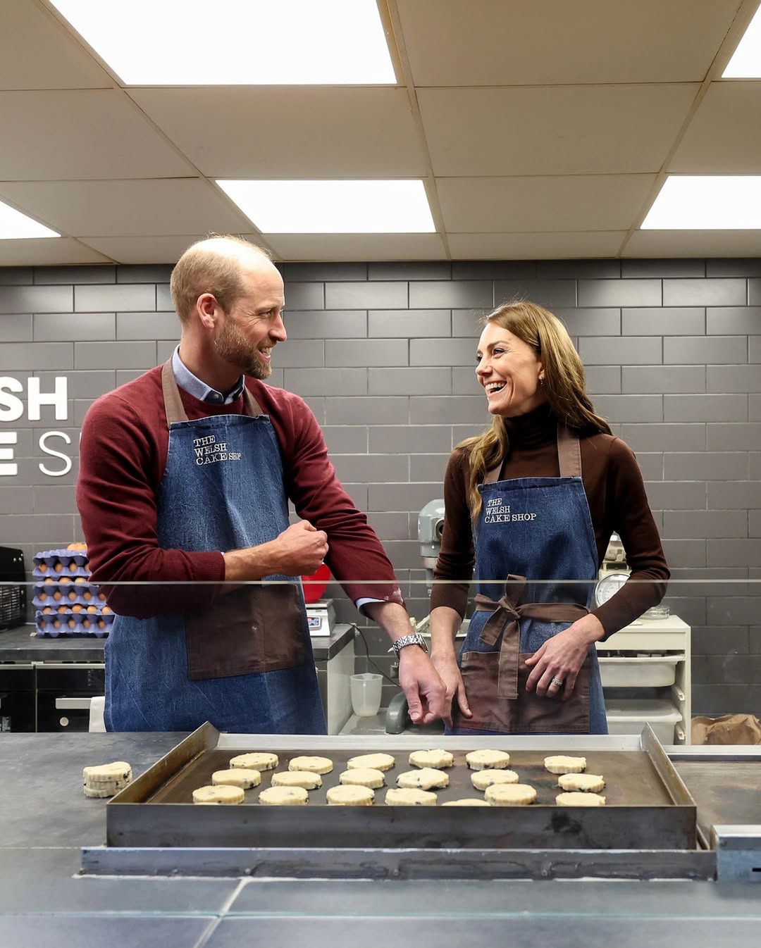 The Duchess Kate and Prince William during their visit to Wales