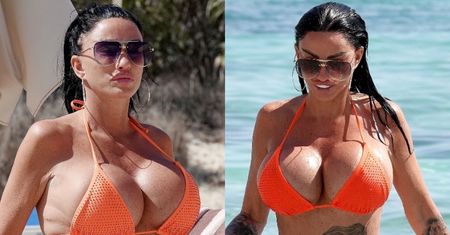 Bankrutująca Katie Price w SKĄPYM bikini prezentuje efekty kolejnych zabiegów podczas wakacji na Cyprze