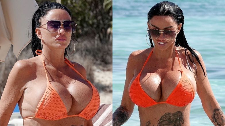 Bankrutująca Katie Price w SKĄPYM bikini prezentuje efekty kolejnych zabiegów podczas wakacji na Cyprze