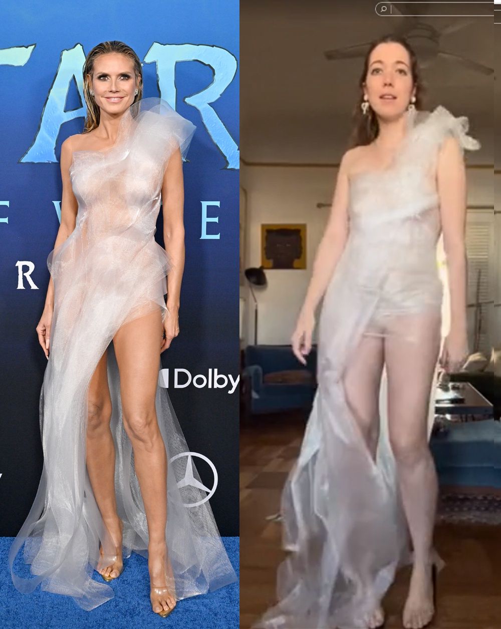 TikTokerka odtwarza kreacje gwiazd